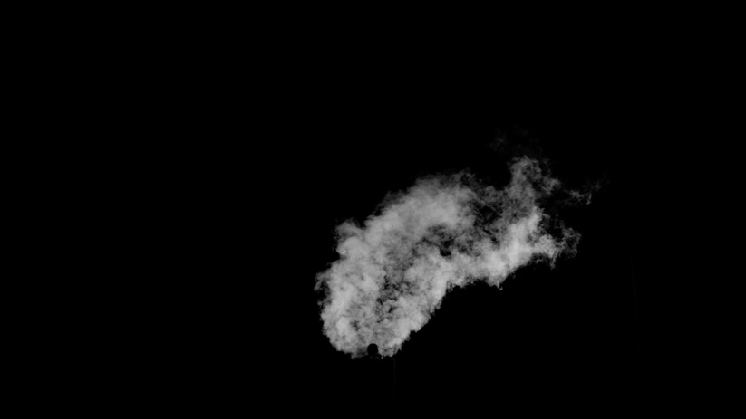 烟囱管道排放烟雾视频特效